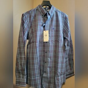 Chaps Men's Blue Plaid Button Down Shirt